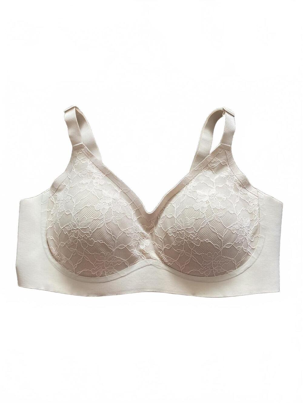 Avidlove Lace Bra Full Coverage Wireless Bra Padded Seamless Nude